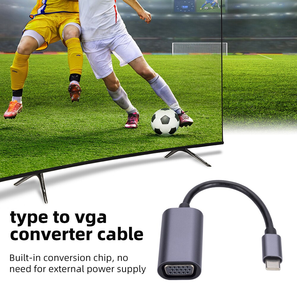 USB C To VGA ÷  ̺    ȭ ȭ  ޴ ȭ Ʈ 1080P HD, ƺ /